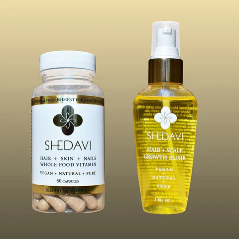 Incredible Hair Growth | Shedavi Hair Vitamins & Elixir Oil