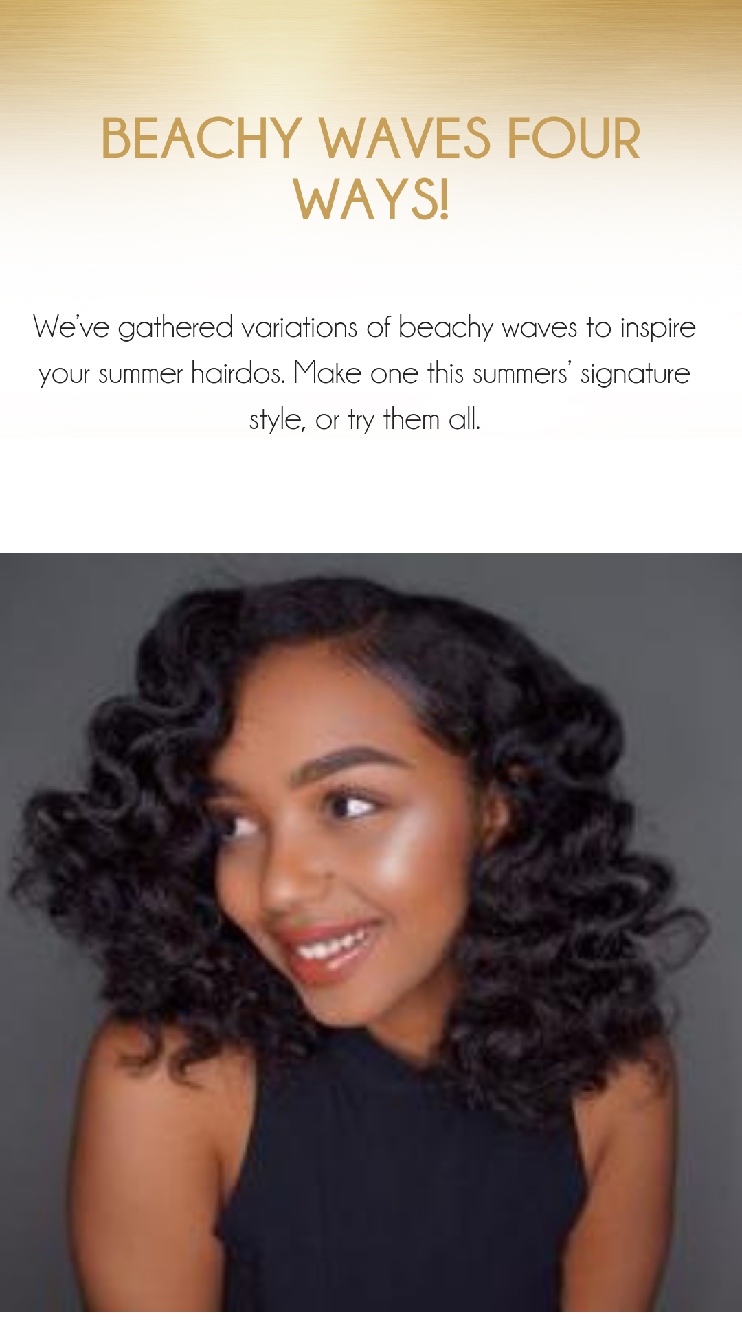 Beachy Waves Four Ways