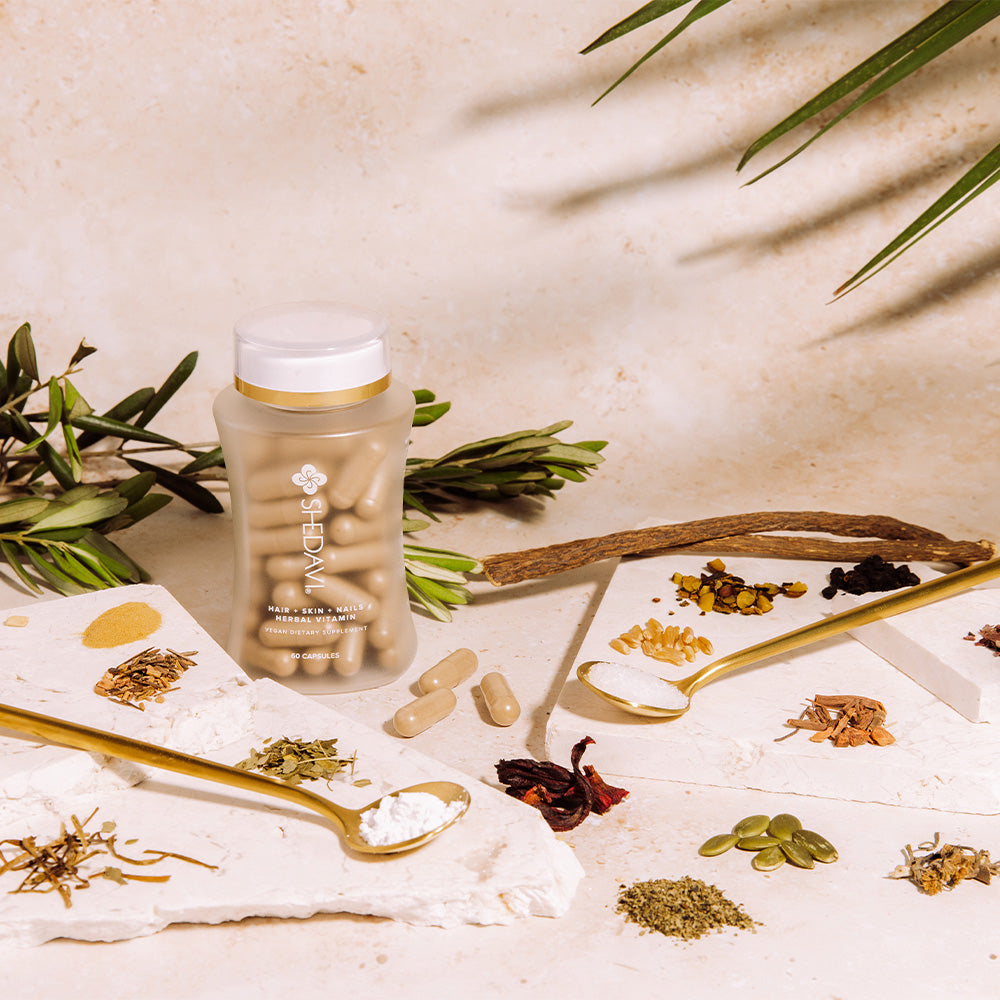 Natural Hair Growth Vitamins Organic Ingredients Shedavi