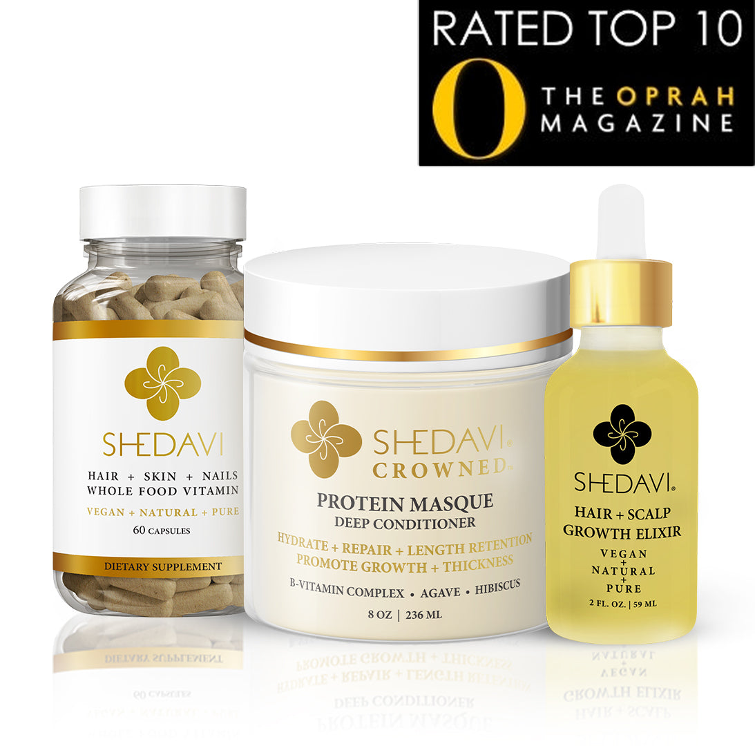 Hair Growth Starter Bundle Vitamins & Oils Shedavi